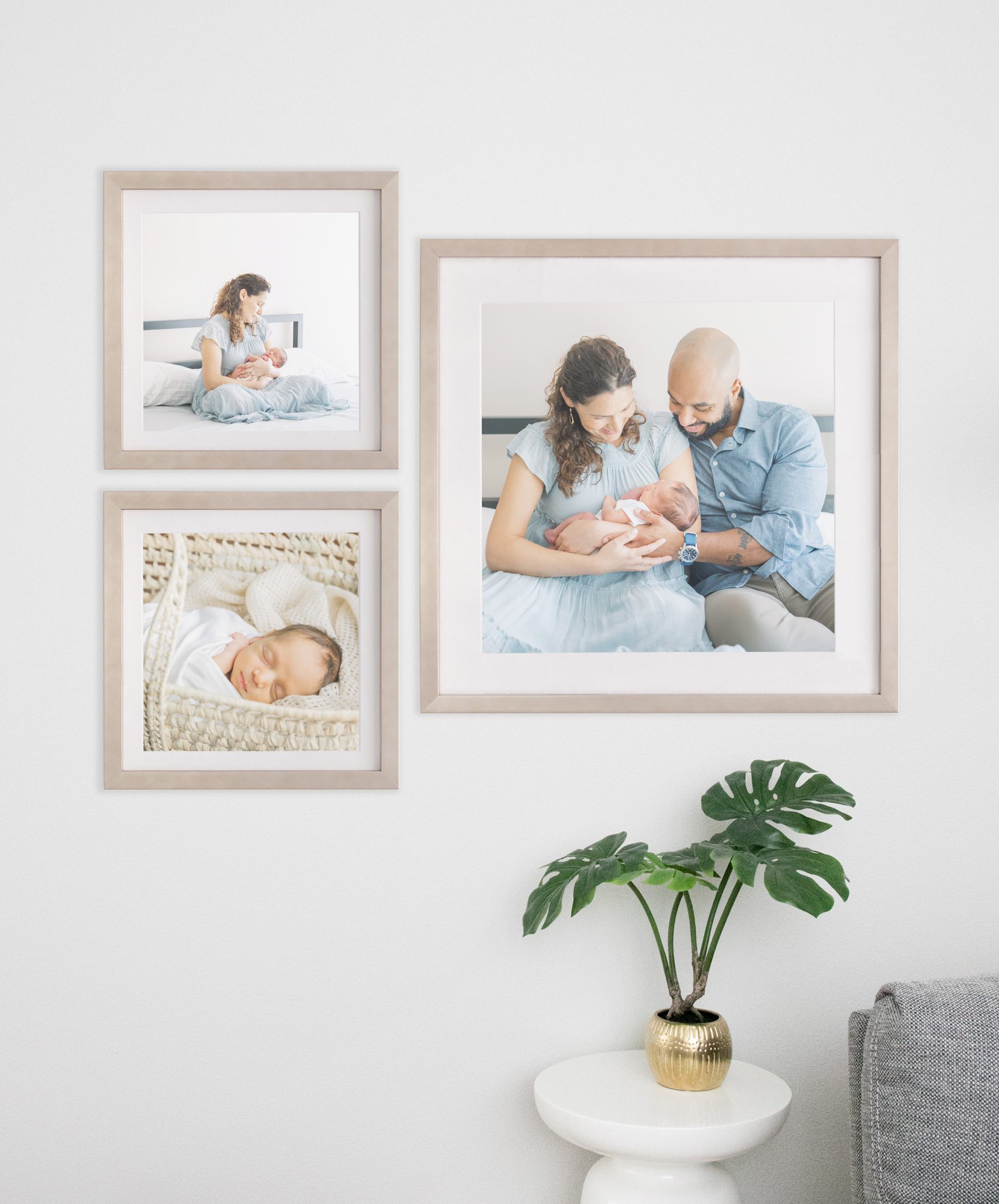 Wall art mockup for newborn session by LRG Portraits